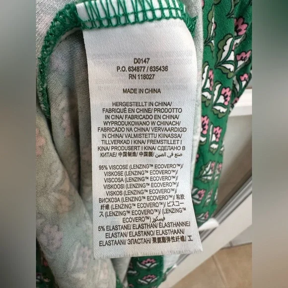 Boden Women's Chic Preppy Green Jersey Midi Stretch Dress Highland Geo Size 14 - Picture 13 of 14